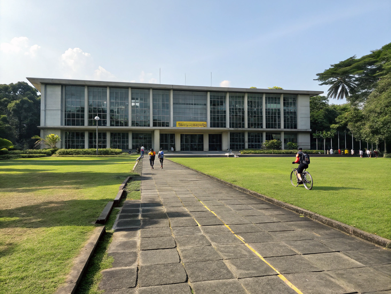 Gedung universitas dan lingkungan kampus mitra
